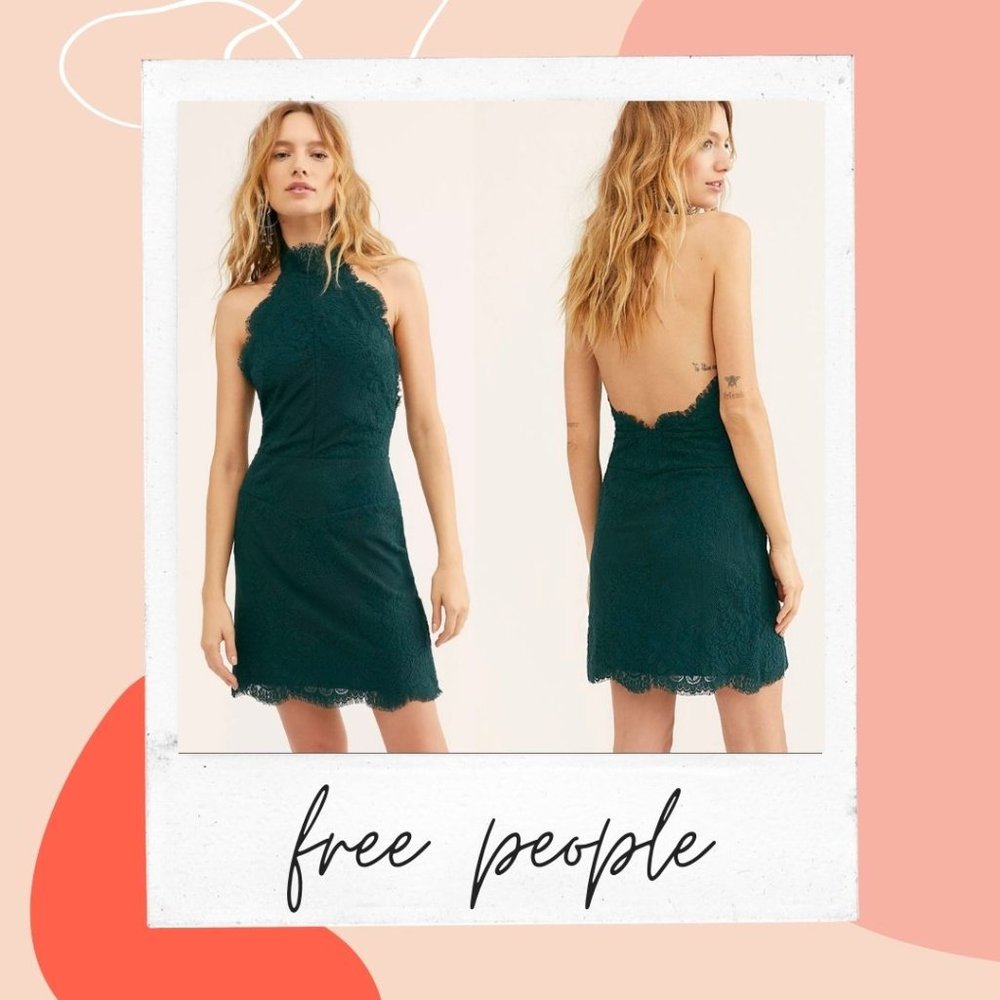 NWT Free People Harper High Neck Slip Dress